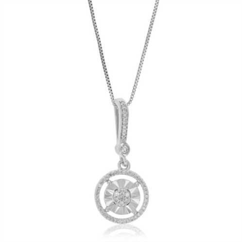 Vir Jewels 1/10 cttw lab grown diamond heart pendant necklace .925 sterling silver 2/5 inch with 18 inch chain