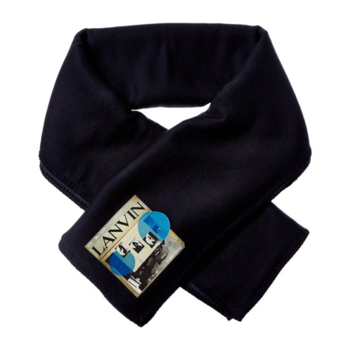 LANVIN logo wool & silk-blend scarf