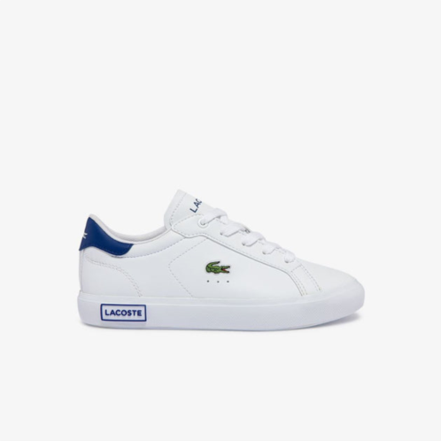 Lacoste white heel logo trainers