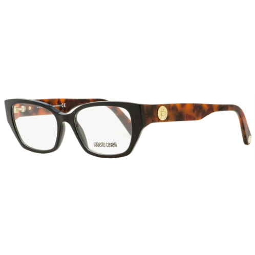 Roberto Cavalli womens rectangular eyeglasses rc5101 005 black/havana 52mm