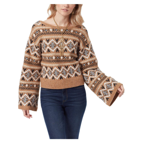 Sam Edelman womens metallic fair isle pullover sweater