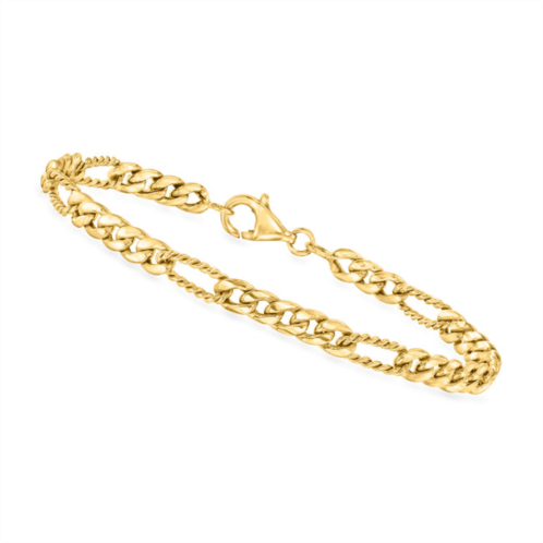 Canaria Fine Jewelry canaria 10kt yellow gold figaro-chain bracelet