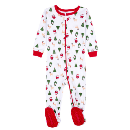 Leveret christmas kids footed cotton pajamas icons