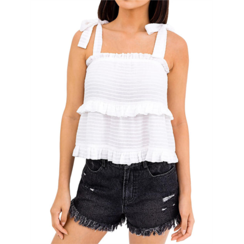 Le Lis womens tiered ruffled tank top