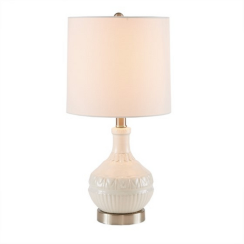 Home Outfitters white table lamp, great for bedroom, living room, casual