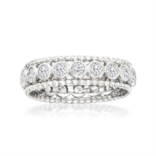Ross-Simons bezel-set diamond eternity ring in 14kt white gold