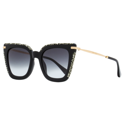 Jimmy Choo womens square sunglasses ciara /g fp39o black/leopard 52mm