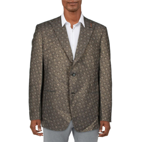 Tallia mens metallic slim fit two-button blazer