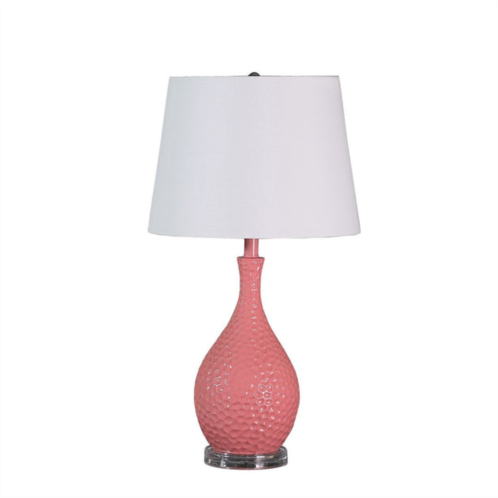 Simplie Fun 28 pink telli pebble mid-century resin table lamp
