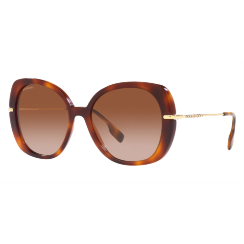 Burberry womens light havana 55mm sunglasses