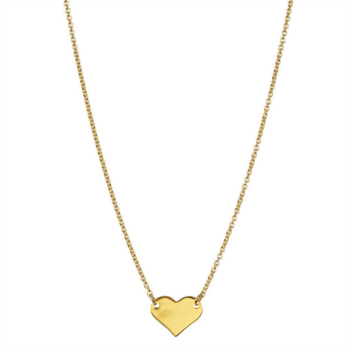 Adornia heart pendant necklace gold