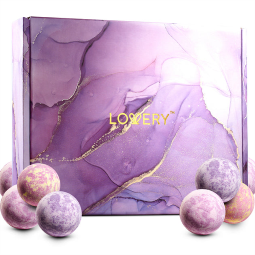 Lovery bath bombs gift set, 30pc relaxing spa body care balls in assorted fragrances