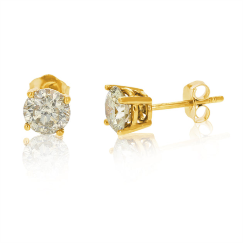 Vir Jewels 1/2 cttw champagne diamond stud earrings 14k yellow gold
