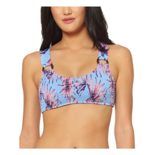 Jessica Simpson womens floral halter bikini swim top