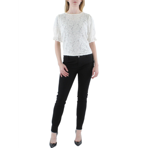 1.State womens lace puff sleeve blouse