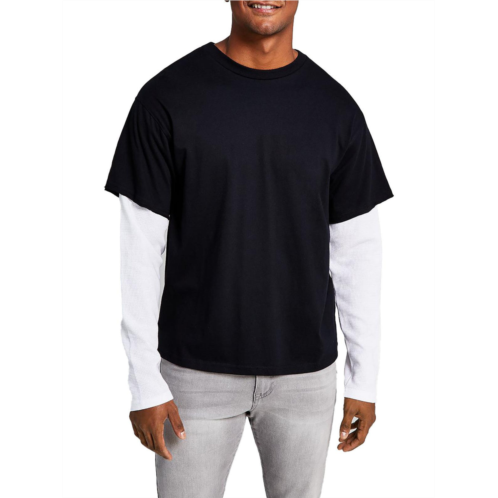 And Now This mens layered oversized t-shirt