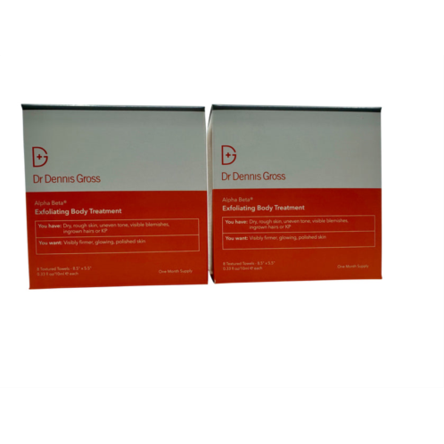 Dr Dennis Gross exfoliating body treatment 8 treatments all skin types set of 2