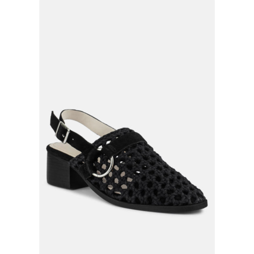 Rag & Co rosalie black block heeled sandal
