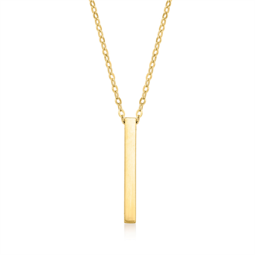 RS Pure ross-simons 14kt yellow gold vertical bar necklace