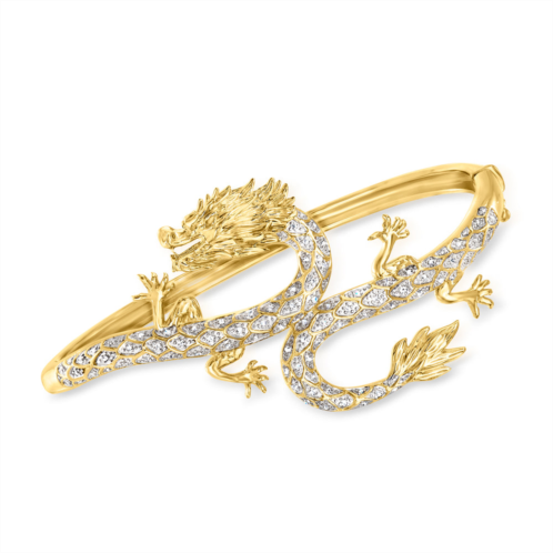 Ross-Simons diamond dragon bangle bracelet in 18kt gold over sterling