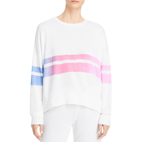Sundry womens ombre striped long sleeved sweatshirt