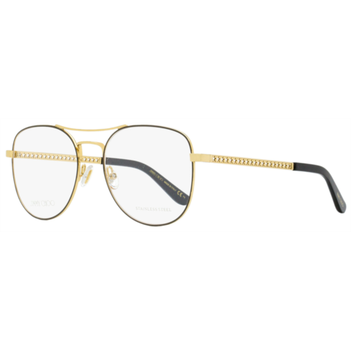 Jimmy Choo womens aviator eyeglasses jc200 vue gold/black 54mm