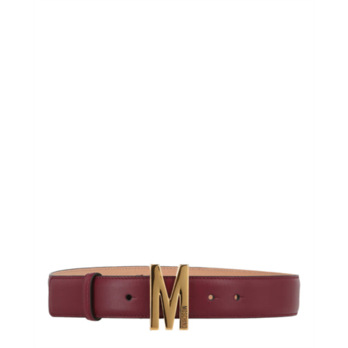 Moschino m-buckle leather belt