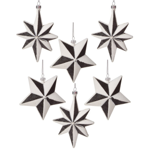 Kurt Adler 5.3in star christmas ornaments set of 6
