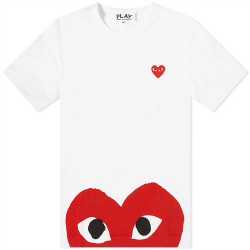 Comme Des Garcon white low red heart t-shirt