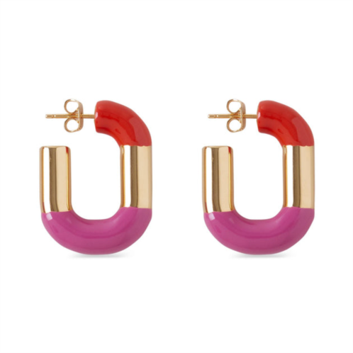 Mulberry chain link single hoop earrings