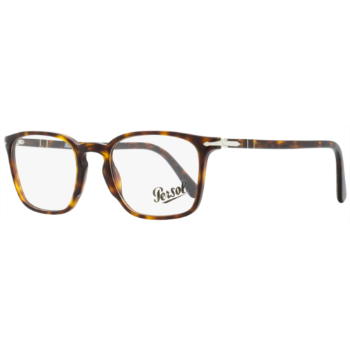 Persol unisex rectangular eyeglasses po3227v 24 havana 52mm