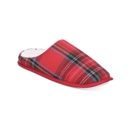Club Room mens flannel plaid slide slippers