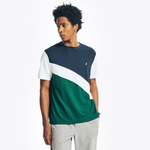 Nautica mens navtech sustainably crafted colorblock t-shirt