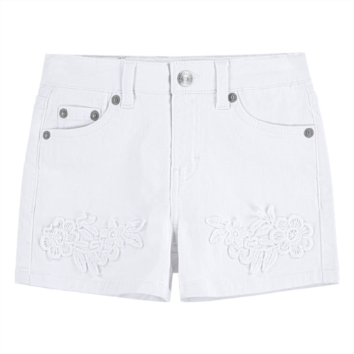LEVI white soft denim kids shorts