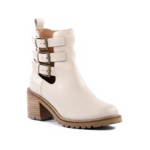 Seychelles give it a whirl womens leather block heel booties