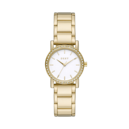 DKNY womens soho three-hand, gold-tone alloy watch