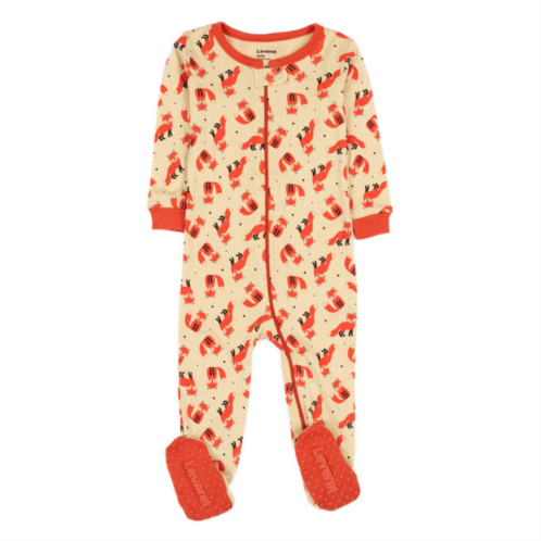 Leveret kids footed cotton pajamas fox