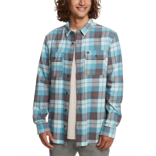 Quiksilver kinsale mens flannel regular fit button-down shirt