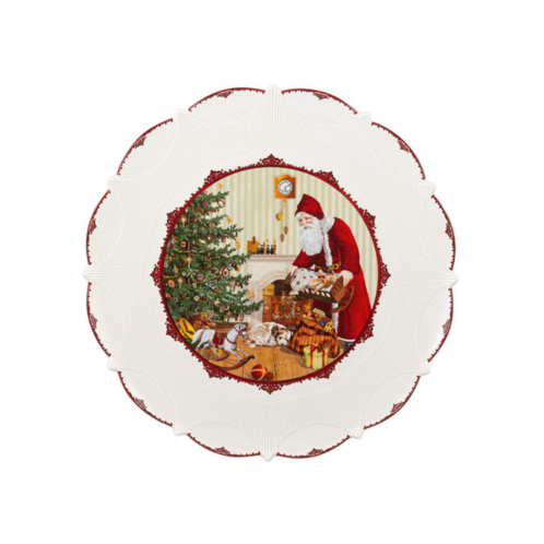Villeroy & Boch toys fantasy lg pastry plate: santa brings gifts