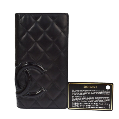 Chanel cambon patent leather wallet (pre-owned)