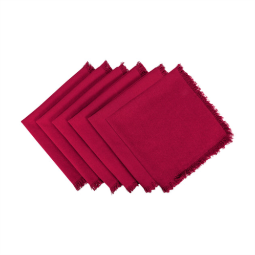 DII fringed solid heavyweight napkin (set of 6)
