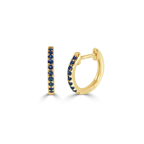 Sabrina Designs 14k gold & blue sapphire huggy earrings