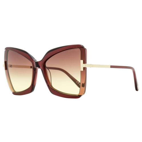 Tom Ford womens gia sunglasses tf766 69t bordeaux/gold 63mm