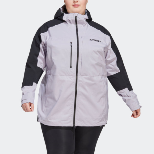 Adidas womens terrex xploric rain.rdy hiking jacket (plus size)