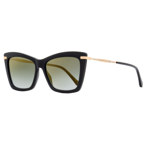 Jimmy Choo womens rectangular sunglasses sady 807fq black/gold 56mm