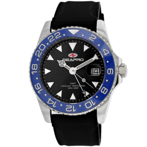 Seapro mens black dial watch