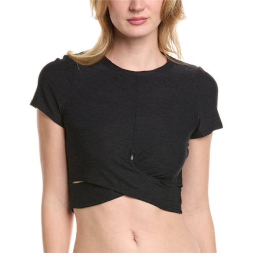 Beyond yoga featherweight under over cropped t-shirt