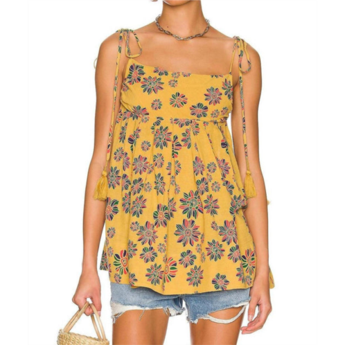 Free People indigo molly tunic top in gilded combo