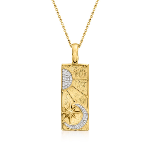 Ross-Simons diamond celestial tag pendant necklace in 18kt gold over sterling