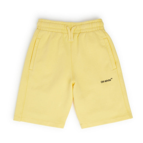 OFF WHITE yellow logo shorts